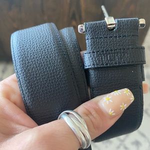 Mens TUMI 30” black belt- LIKE NEW